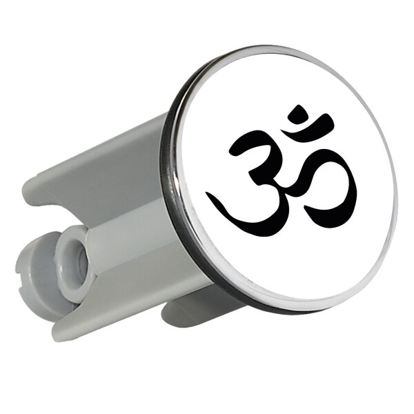Waschbeckenstöpsel Yoga-Om Symbol 4cm Abflussstopfen