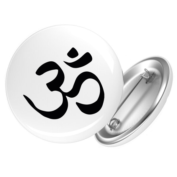 Button Yoga-Om Symbol