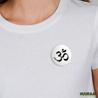 Button Yoga-Om Symbol