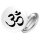Button Yoga-Om Symbol