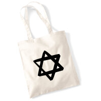 Jutebeutel Davidstern Judentum 10 Liter