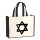 Jutetasche Davidstern Judentum 21 Liter Black