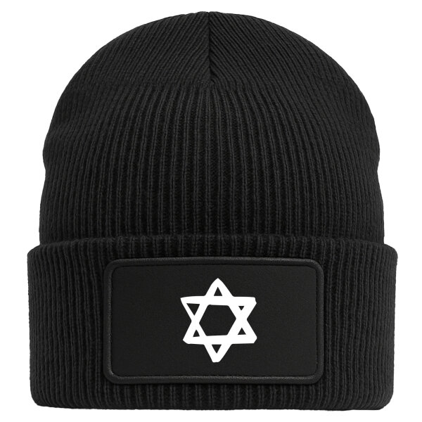 Beanie Davidstern Judentum Black Mütze