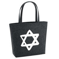 Filzshopper Davidstern Judentum 22 Liter Filztasche