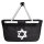 Einkaufskorb faltbar Davidstern Judentum 20 Liter Tragekorb Black