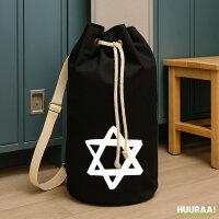 Seesack Davidstern Judentum 20 Liter Rucksack Black