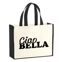 Jutetasche Ciao Bella Italien 21 Liter Black