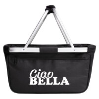 Einkaufskorb faltbar Ciao Bella Italien 20 Liter Tragekorb Black