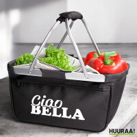 Einkaufskorb faltbar Ciao Bella Italien 20 Liter Tragekorb Black
