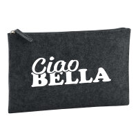 Kulturbeutel Ciao Bella Italien 1 Liter Filz Charcoal Kosmetiktasche