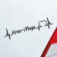 Autoaufkleber Krav-Maga Herzschlag  ca. 19x5cm