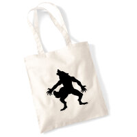 Jutebeutel Werwolf Silhouette 10 Liter