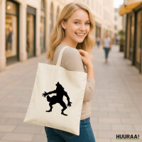 Jutebeutel Werwolf Silhouette 10 Liter