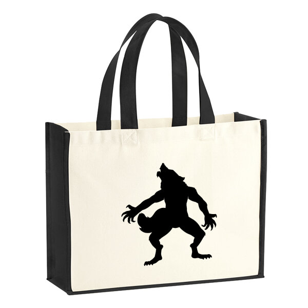 Jutetasche Werwolf Silhouette 21 Liter Black