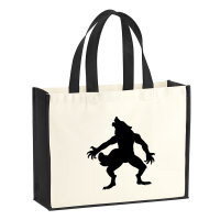 Jutetasche Werwolf Silhouette 21 Liter Black