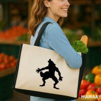 Jutetasche Werwolf Silhouette 21 Liter Black