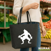 Filzshopper Werwolf Silhouette 22 Liter Filztasche