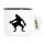 Emaille Tasse Werwolf Silhouette 300ml Vintage Emaille Becher