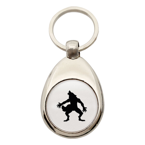 Schlüsselanhänger Werwolf Silhouette