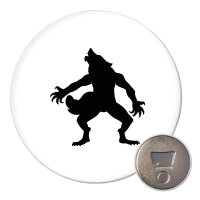 Magnet Werwolf Silhouette 59mm Kühlschrankmagnet Flaschenöffner
