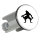 Waschbeckenstöpsel Werwolf Silhouette 4cm Abflussstopfen