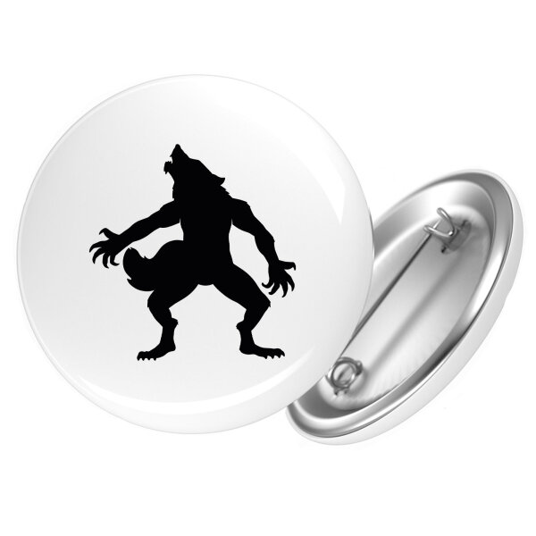 Button Werwolf Silhouette