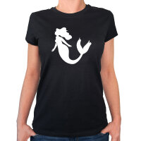 Damen T-Shirt Meerjungfrau Silhouette Größe...