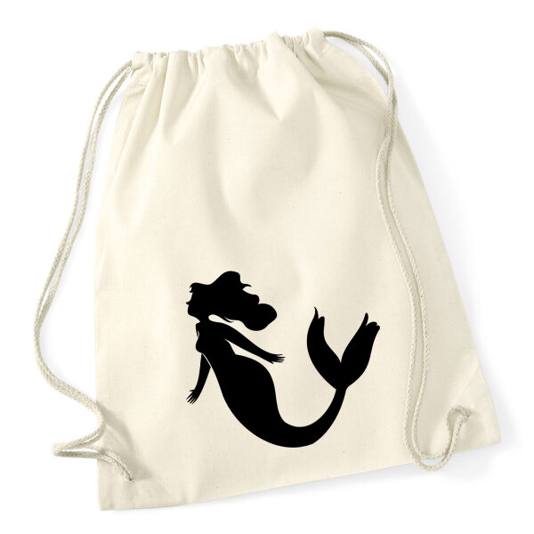 Turnbeutel Meerjungfrau Silhouette 12 Liter