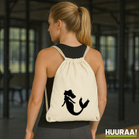 Turnbeutel Meerjungfrau Silhouette 12 Liter
