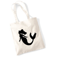 Jutebeutel Meerjungfrau Silhouette 10 Liter