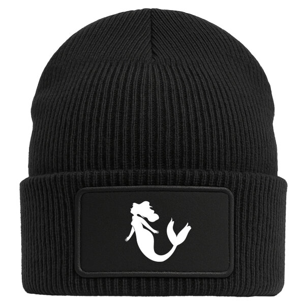 Beanie Meerjungfrau Silhouette Black Mütze