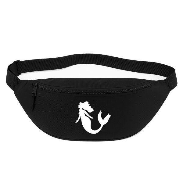 Bauchtasche Meerjungfrau Silhouette 2,5 Liter Black Crossbody Bag
