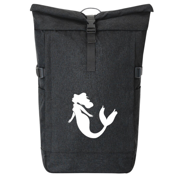 Kurierrucksack Meerjungfrau Silhouette 30-44 Liter Black Melange