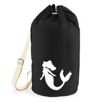 Seesack Meerjungfrau Silhouette 20 Liter Rucksack Black