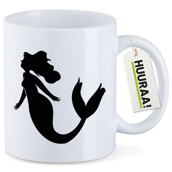 Kaffeetasse Meerjungfrau Silhouette 330ml