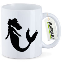 Kaffeetasse Meerjungfrau Silhouette 330ml