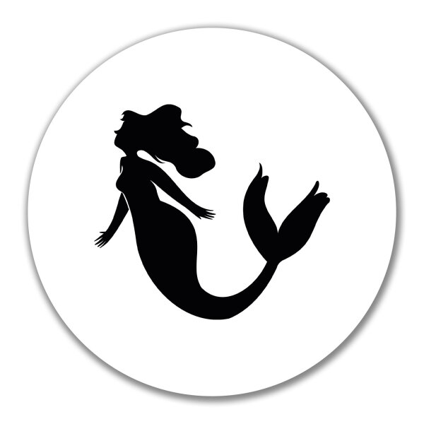 Aufkleber Meerjungfrau Silhouette 10cm Sticker