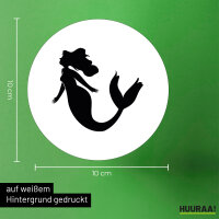 Aufkleber Meerjungfrau Silhouette 10cm Sticker