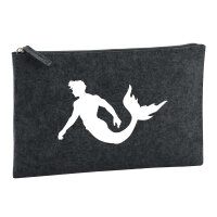 Kulturbeutel Meermann Silhouette 1 Liter Filz Charcoal...