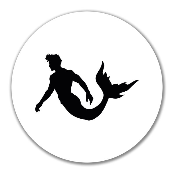 Aufkleber Meermann Silhouette 10cm Sticker