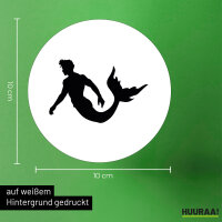 Aufkleber Meermann Silhouette 10cm Sticker