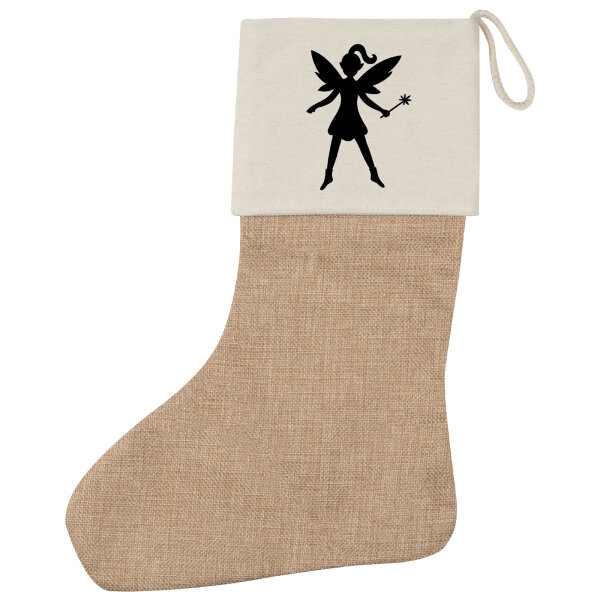 Weihnachtsstrumpf Fee Fairy Beige
