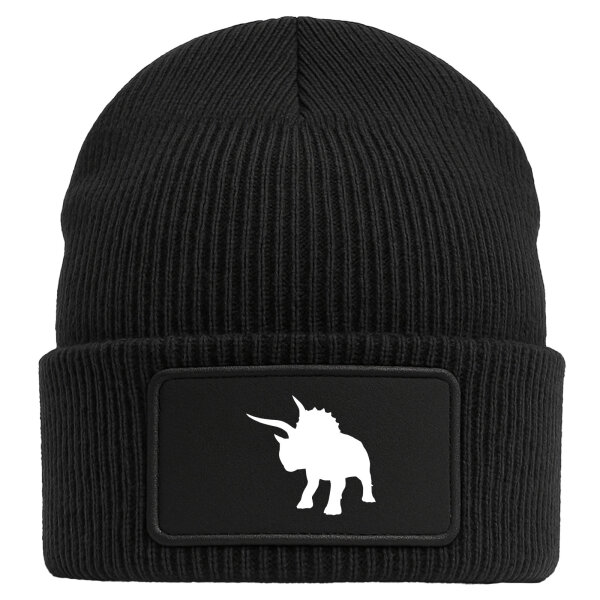 Beanie Triceratops Dinosaurier Black Mütze