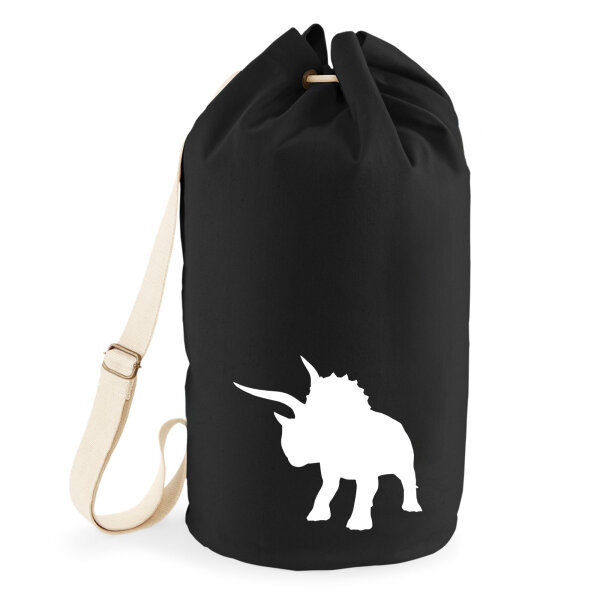 Seesack Triceratops Dinosaurier 20 Liter Rucksack Black