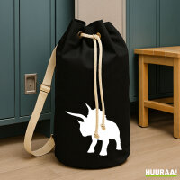 Seesack Triceratops Dinosaurier 20 Liter Rucksack Black