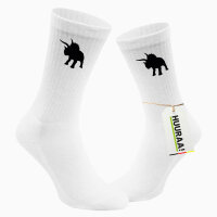 Socken Triceratops Dinosaurier Größe 37/46 White Motiv Tennissocken