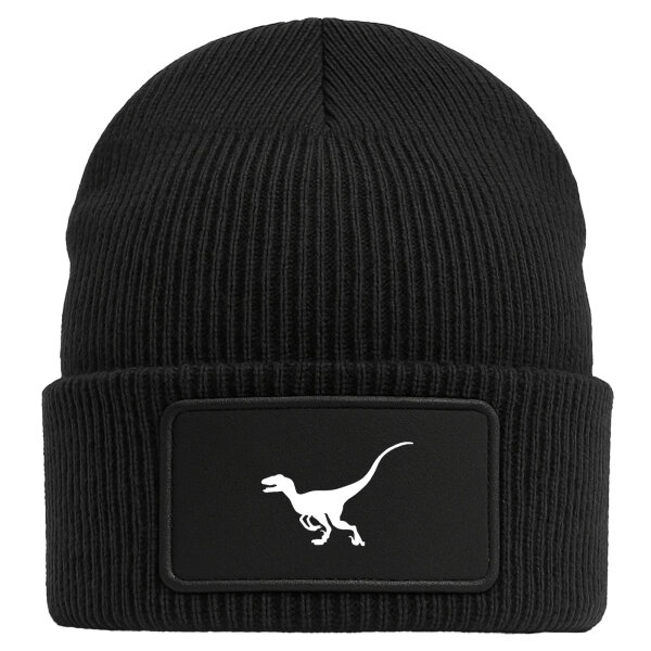Beanie Velociraptor Dinosaurier Black Mütze