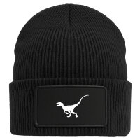 Beanie Velociraptor Dinosaurier Black Mütze