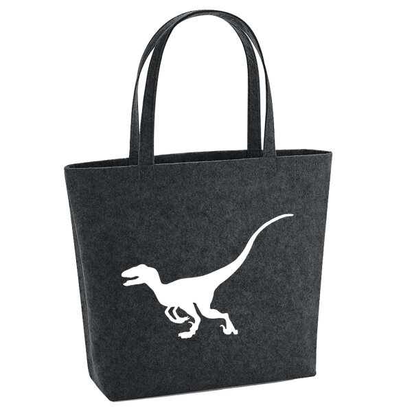 Filzshopper Velociraptor Dinosaurier 22 Liter Filztasche