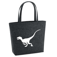 Filzshopper Velociraptor Dinosaurier 22 Liter Filztasche